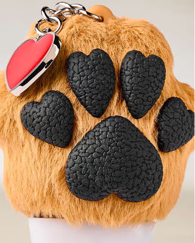 BROWN HEART PAW WITH CHARM