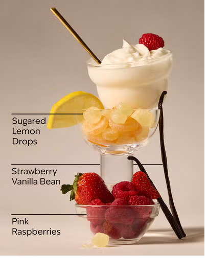 RASPBERRIES AND WHIPPED VANILLA