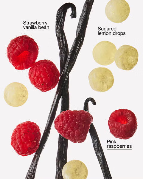 RASPBERRIES AND WHIPPED VANILLA
